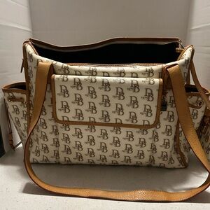 Stylish Cream and Brown Baby Bag